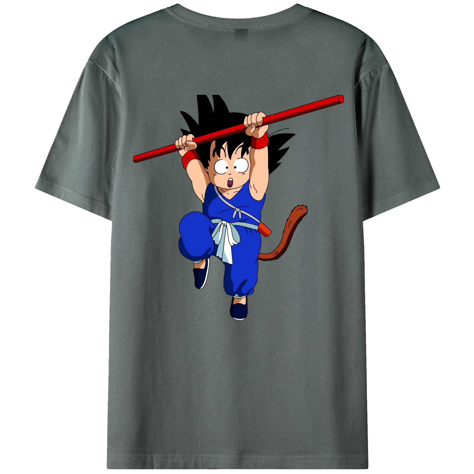 （画像用） ドラゴンボール 孫悟空（そん ごくう）Son Goku カカロット DRAGON BALL Kakarotto 綿100％ メンズ半袖Tシャツ（バックプリント） 通気性